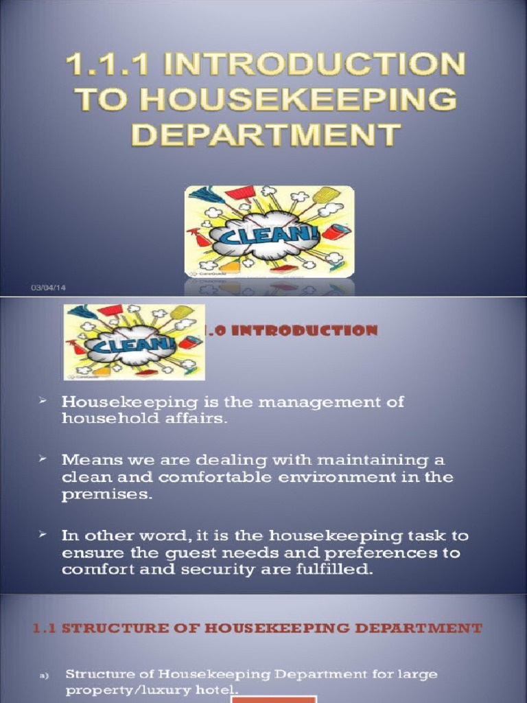 Housekeeping Procedures PDF