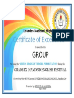 Certificate of Excellence - GROUP