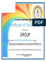 Certificate of Excellence - Group drawing