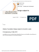 Shallow Foundation Design Subject to Eccentric Loads – Offshore Structural Corner