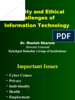 Security and Ethical Challenges of Information Technology: Dr. Manish Sharma