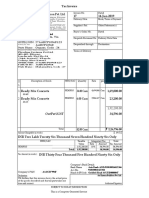 Tax Invoice for Ready Mix Concrete