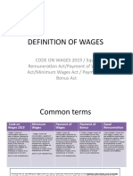 7.0 Definition of Wages