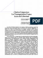Clarice Lispector: La transgresión como acto de libertad
