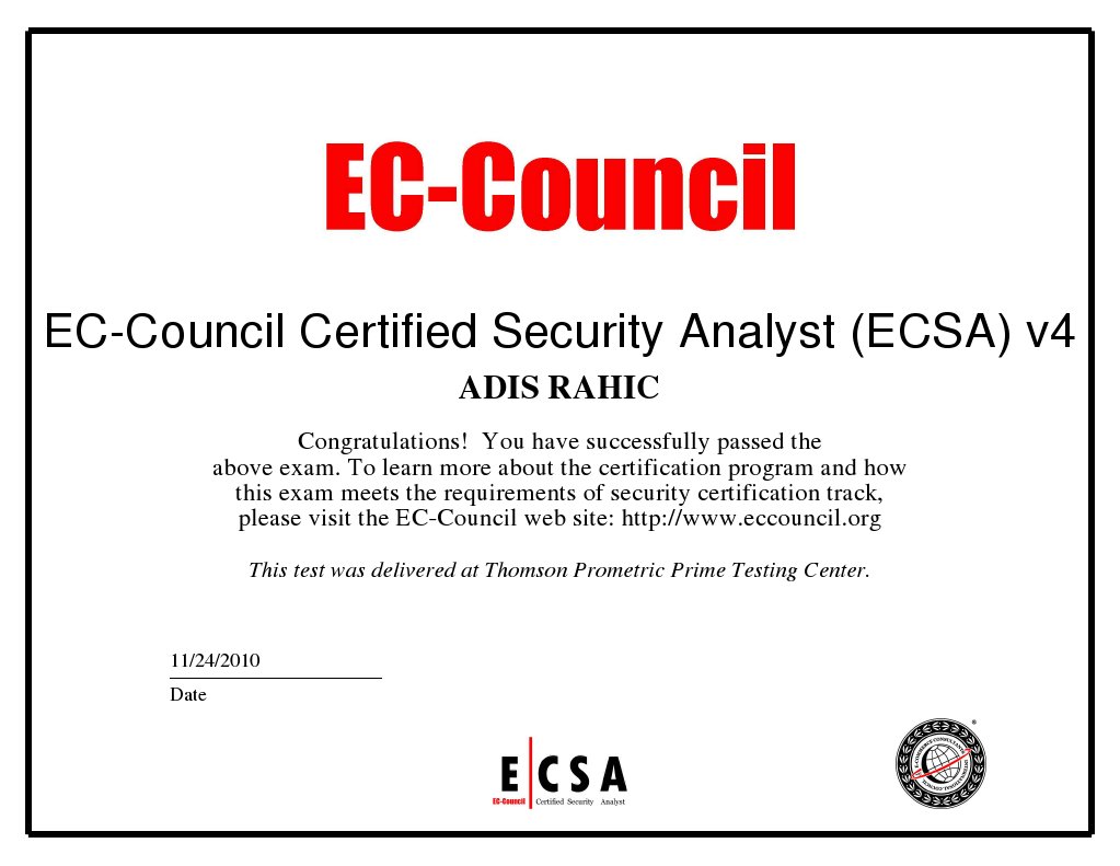 ECSA v4 Exam Pass Confirmation | PDF