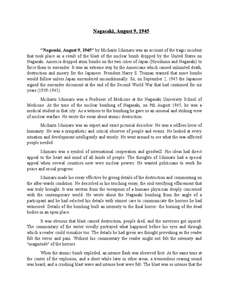 Nagasaki Unrest Disaster And Accident