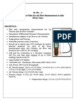 4 Pitot Tube For Air Flow Measurement in Side HVAC Duct