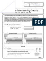 VRV Pre Commissioning Checklist - DXS