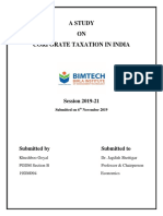 A Study of Corporate Taxation in India