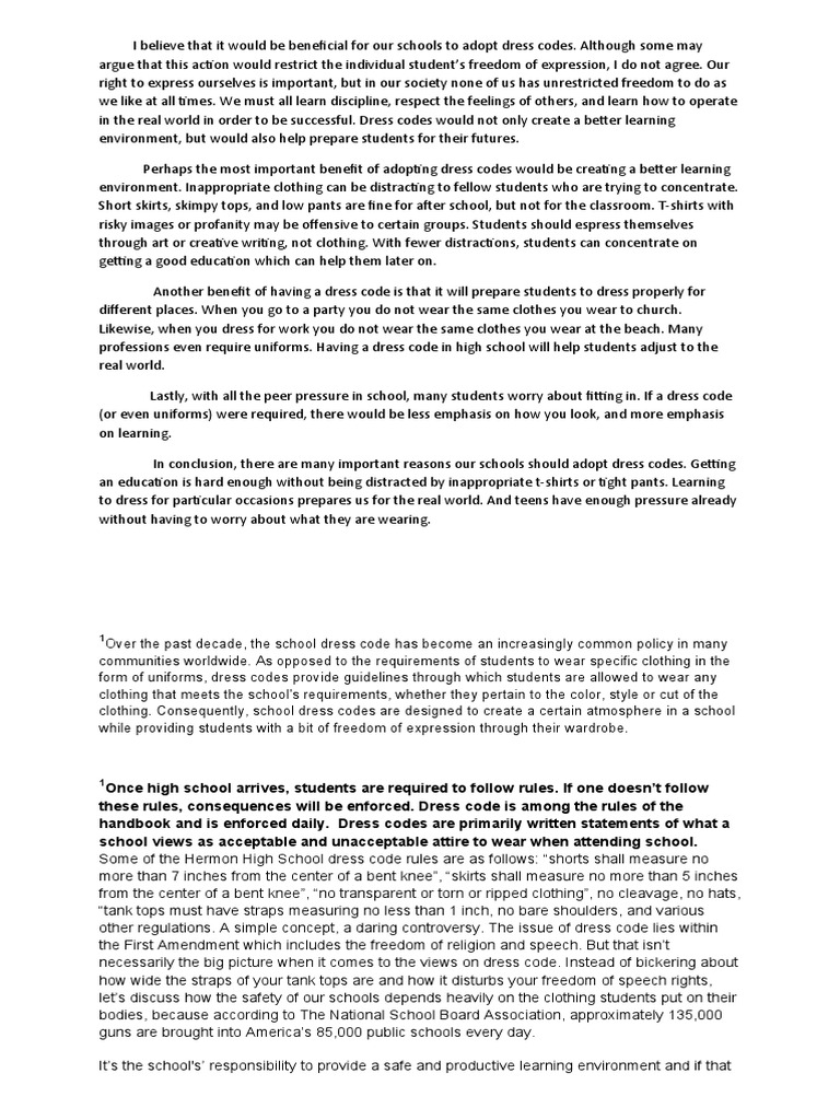 The Complex Debate Over School Dress Codes Weighing Student Freedom of Expression Against the