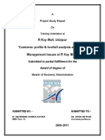 "Customer Profile & Footfall Analysis and Power: R Kay Mall, Udaipur