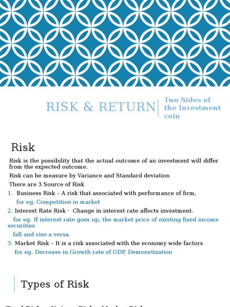 Risk & Return - Two Sides of The Investment Coin | PDF | Risk | Investing