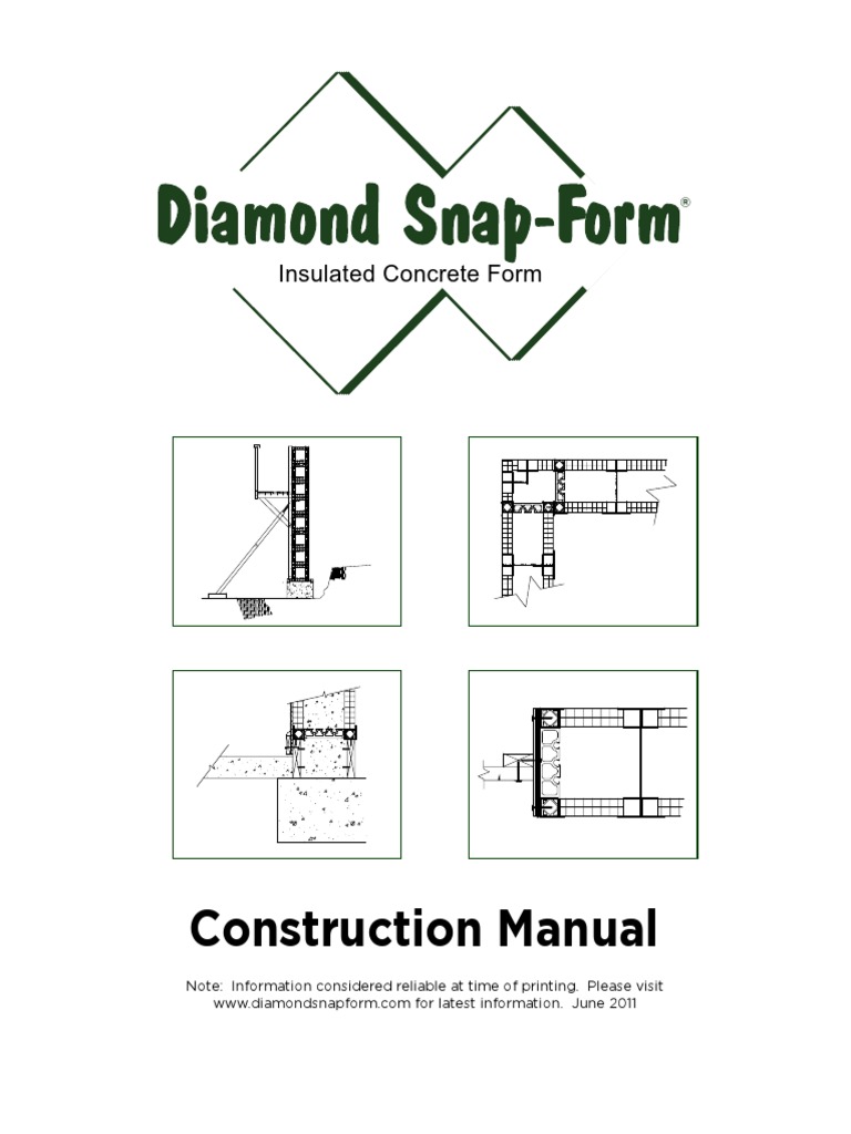 DSF ICF Construction Manual PDF PDF Concrete Wall