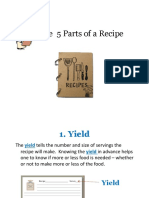 Parts of A Recipe-Following Recipes and Directions PDF