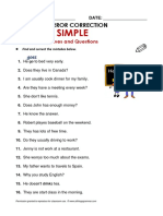 Correct Error Simple Present PDF