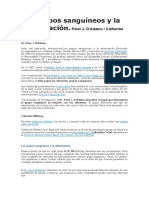 Los Grupos Sanguíneos y La Alimentación PDF