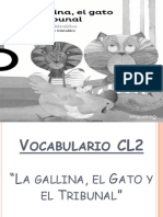 Vocabulario CL2 La Gallina El Gato y El Tribunal Kinder 2019 Abril