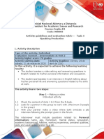 Activities Guide and Evaluation Rubric - Unit 2 - Task 4 - Speaking Production