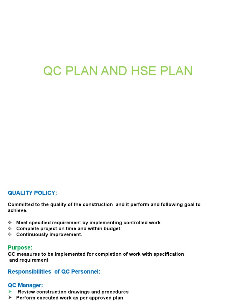 HSE Quality Control | PDF | Safety | Prevention