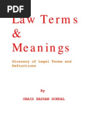 Dictionary of Law Terms