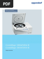 Centrifugation - Operating Manual - Centrifuge 58XX Family PDF