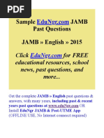 JAMB English Past Questions EduNgr Sample