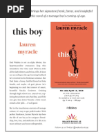 This Boy by Lauren Myracle Press Release