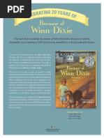 Because Winn-Dixie by Kate DiCamillo 20th Anniversary Edition Press Release