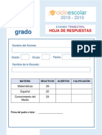 Respuestas Trimestral Segundo Grado Bloque II 2018-2019