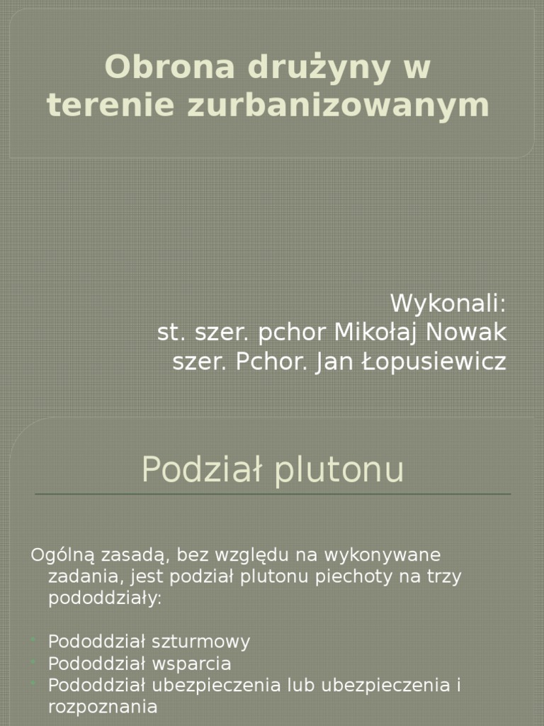 Taktyka Walki W Terenie Zurbanizowanym Pdf