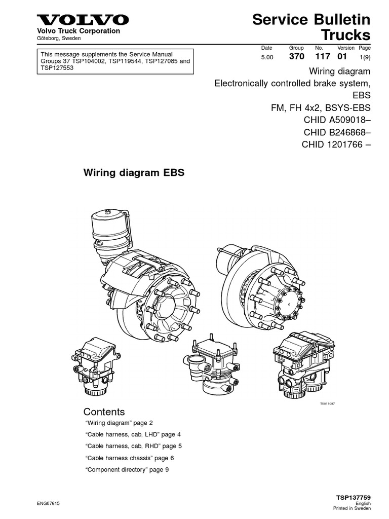 EBS Wiring Diagram for Volvo Trucks | PDF | Anti Lock Braking System ...