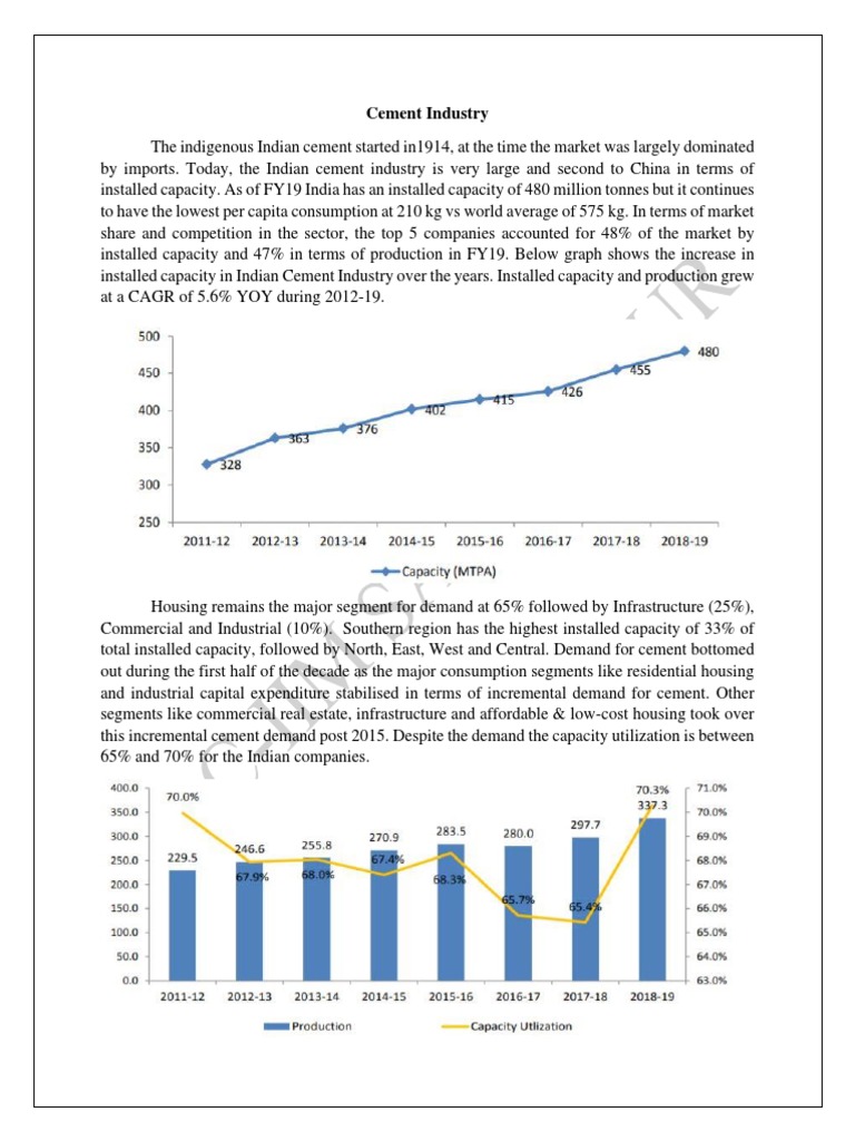 Indian Cement Industry Overview 2023 | PDF | Mergers And Acquisitions ...