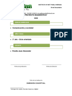 Proyecto de diagnóstico - Comunicación y sociedad - Prof Peralta