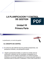 1-LA PLANIFICACION Y CONTROL DE GESTION - Unidad VII