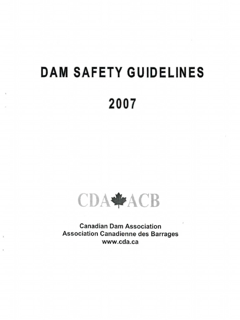 CDA Dam Safety Guidelines 2007 PDF