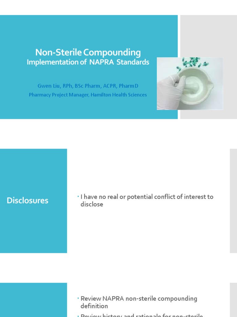 What Is Napra Sterile Compounding Standards? – RECCAU