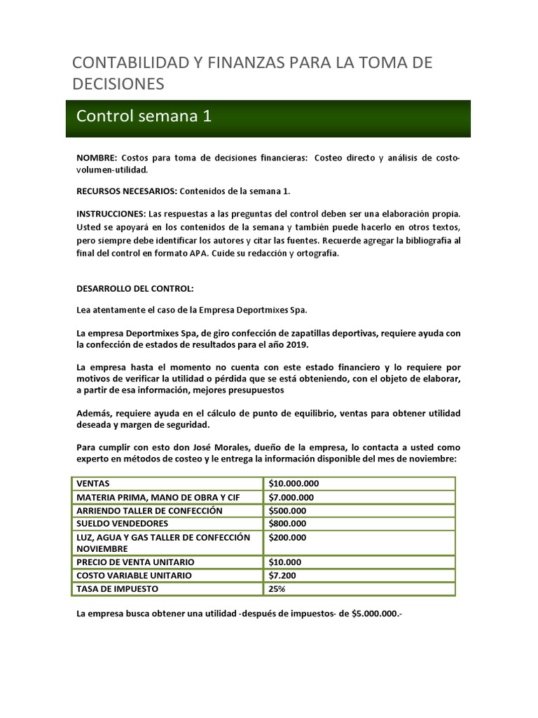 01 - Contabilidad y Finanzas para La Toma de Decisiones - Controlv1 ...