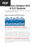 Difference between DCS & PLC Systems