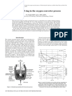 On role of slag in oxygen converter process