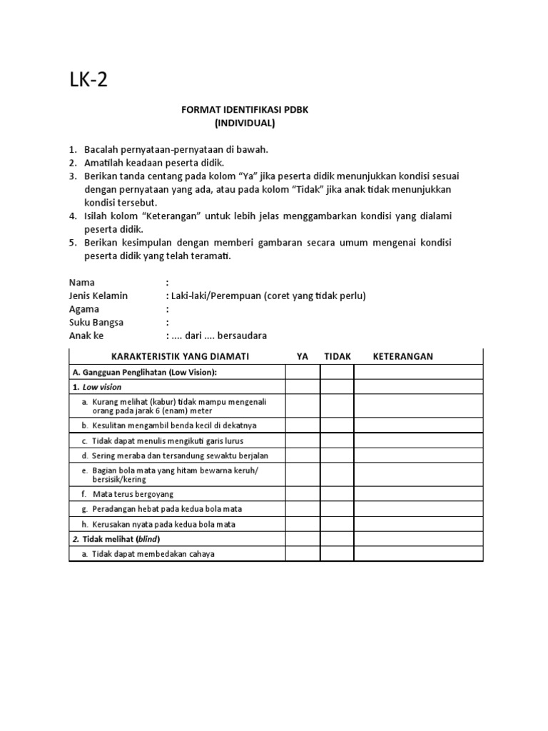 Lk 02 Format Identifikasi Pdbk Individual Pdf