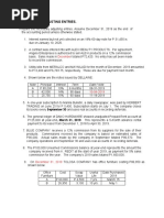 EXERCISE ON ADJUSTING ENTRIES- corrected version