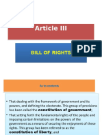 Article III BILL OF RIGHTS