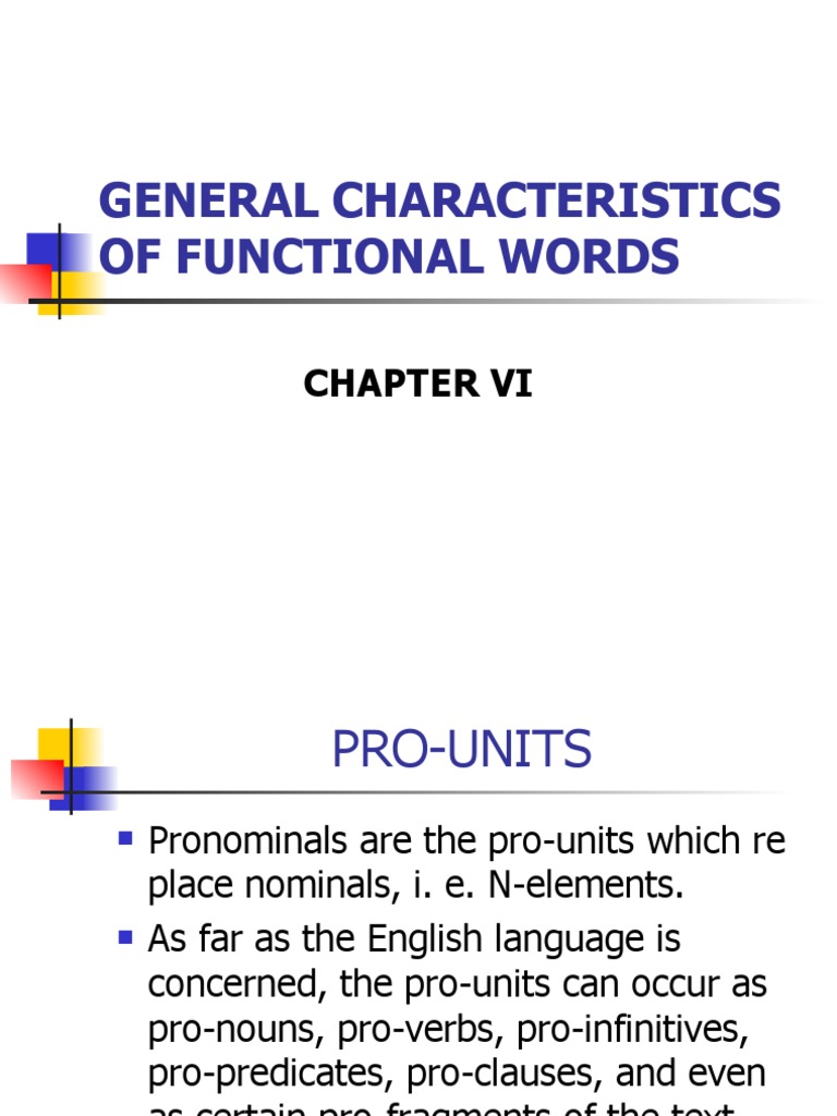 Characteristics of Functional Words | PDF | Pronoun | Semantics