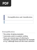 Exemplification and Classification