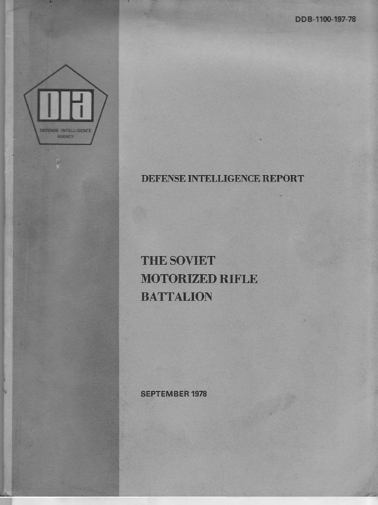 The Soviet Motorized Rifle Battalion | PDF | Battalion | Tanks