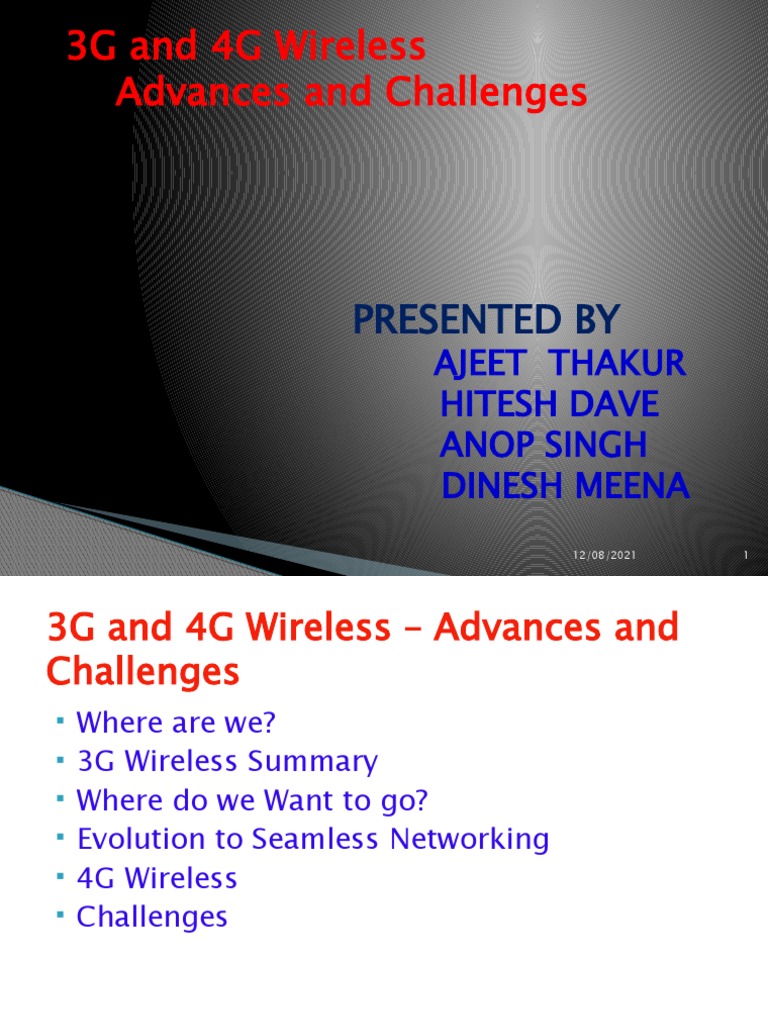 3G and 4G Wireless | PDF | Computer Network | Mobile Technology