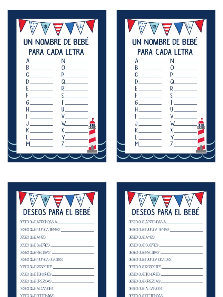 Juegos De Baby Shower Marinero Pdf