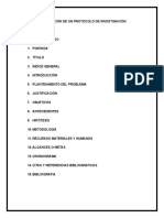 Guía y Descripcion de Cada Una de Las Partes de La Estructura de Un Protocolo de Investigación