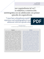 (2013) Debo Tener Esquizofrenia Tal Vez. Experiencia Subjetiva Adolescente Primer Brote PDF