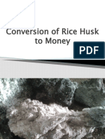 Conversion of Rice Husk To Money